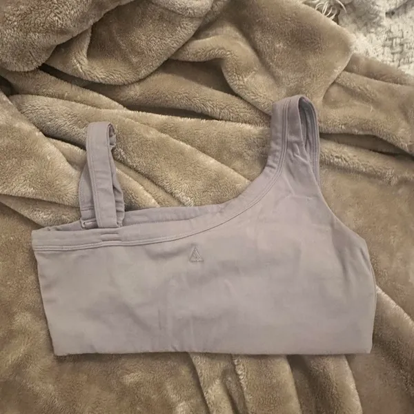 Grey Purple vitality cloud II asymmetrical sports bra - Image 4