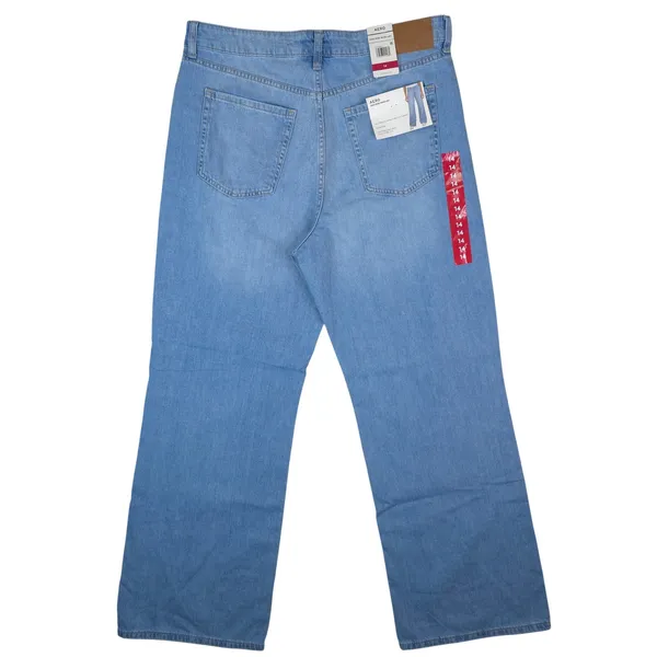 Aeropostale Jeans Womens 14 (36x33) Blue High Rise Wide Leg 100% Cotton‎ 90s New - Image 2