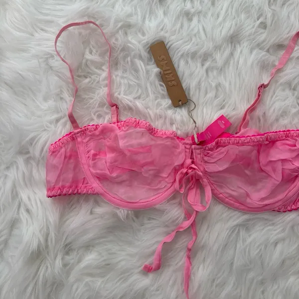 Skims Romance Balconette Bra Bubble Gum Size 36B - Image 2