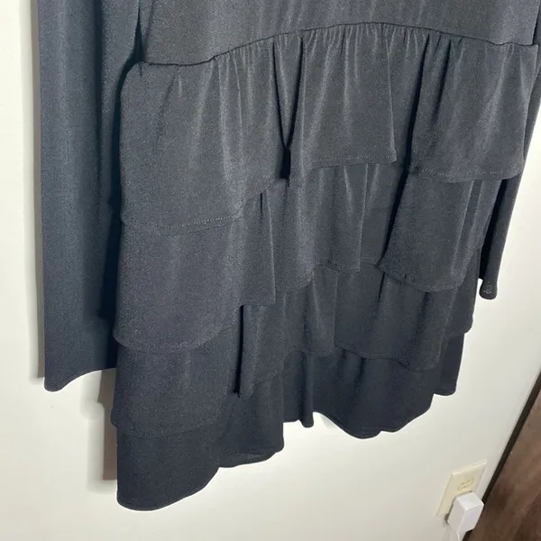 Show me your mumu long sleeve tiered mini dress black size S - Image 7