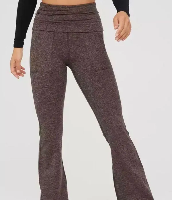 Aerie SMALL SHORT OFFLINE By The Hugger High Waisted Foldover Flare Legging BNWTS - Image 5