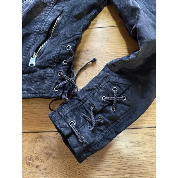 Free People We The Free Women Sz Small Moto Biker Jacket‎ Zip Pockets Streetwear - Image 9