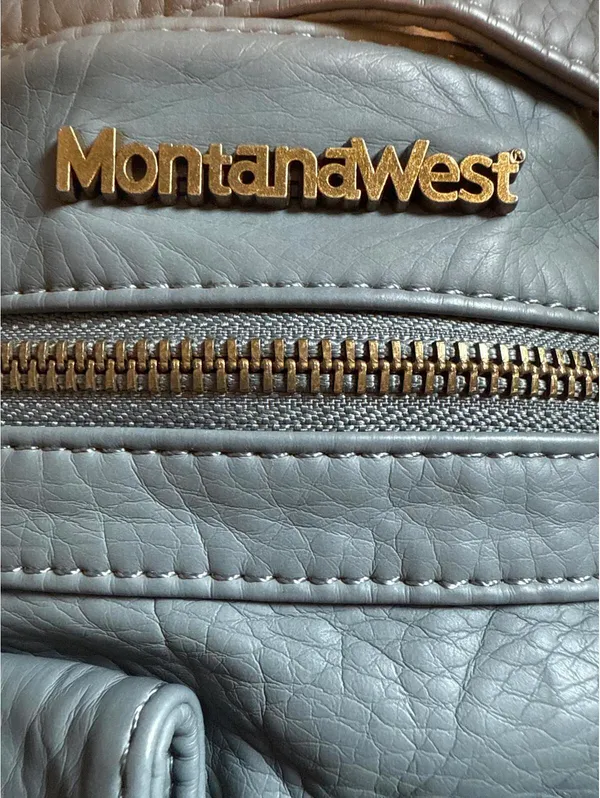 Montana West Blue Vegan Leather Crossbody Bag Multi Pocket Y2K Boho - Image 9