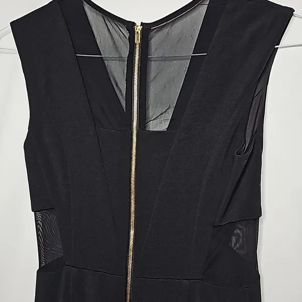 Aiden Mattox mesh panel floor length maxi cocktail slit cocktail party dress 2 - Image 5