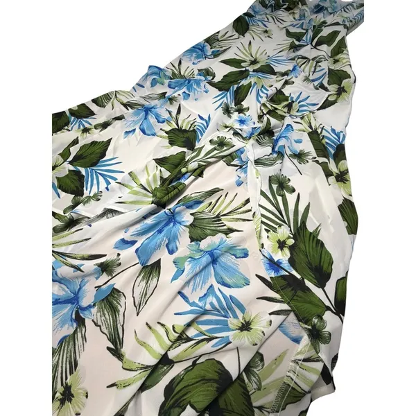 Banana Republic Floral Wrap Maxi Dress Size 0 Petite Coastal Coquette Ruffle - Image 4
