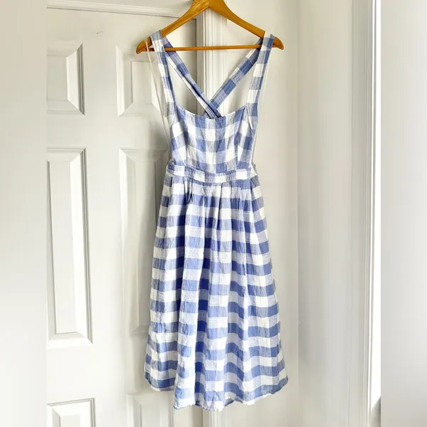 ASTR Gingham Crossback Midi Dress - Image 2