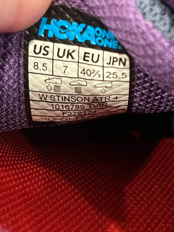 ⁠Hoka One One Stinson ATR 4 Trail Running Shoes Women's 8.5 Tradewinds Purple⁠ - Image 7