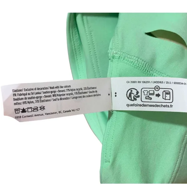 Lululemon Energy Longline Bra Women XXS Citra Lime Strappy Back LW2EHUS Bra - Image 6