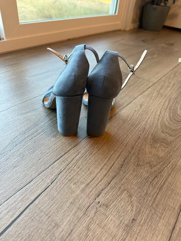 Lulus Denim Blue Heels - Image 3