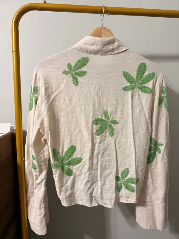 ZARA Leaf cropped blouse - Image 6