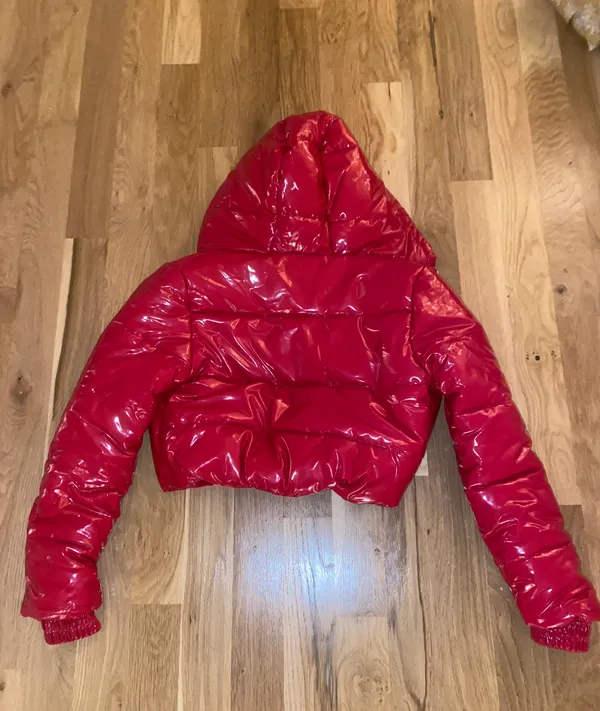 Puffer Jacket Red Patent  - Image 2