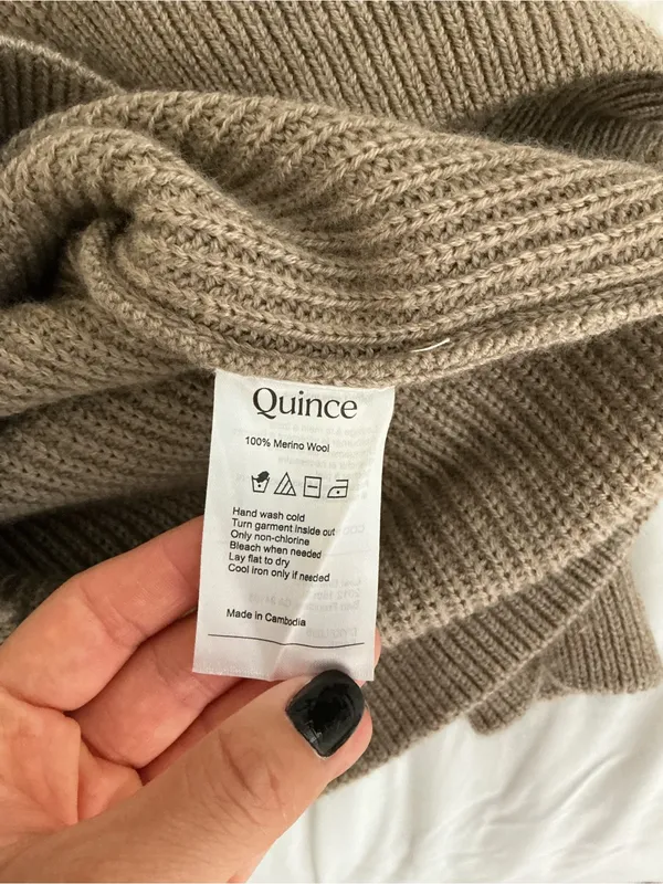 Quince Australian Merino Wool Half Zip Sweater Malted Toffee Extra Small - Image 14