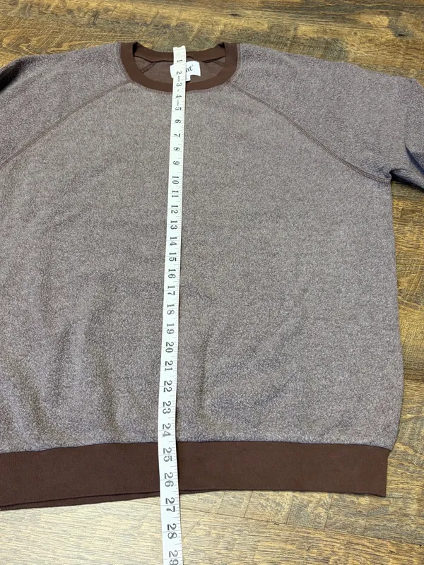Feat Clothing BlanketBlend Womens Large Brown Pullover Crewneck Soft Sweatshirt - Image 4