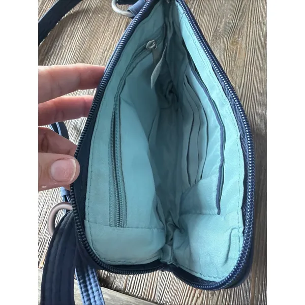 Travelon Sling Bag Crossbody Purse blue Flap Organizer Adjustable fanny pack - Image 5