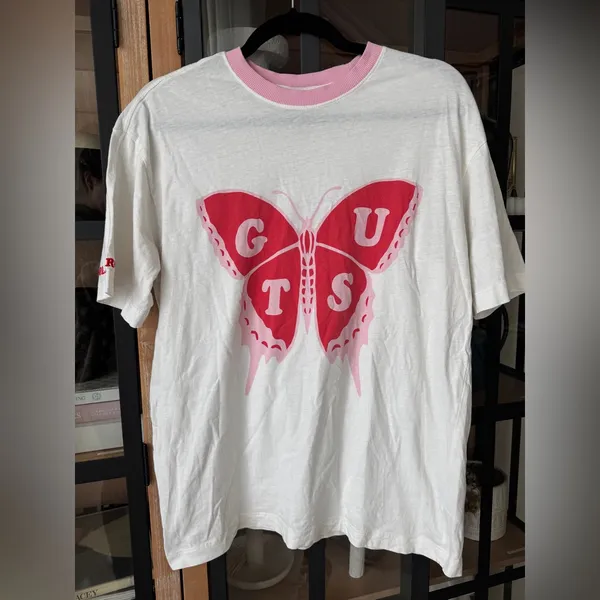 GUTS Olivia Rodrigo tee butterfly crewneck graphic short sleeve tshirt tour - Image 5