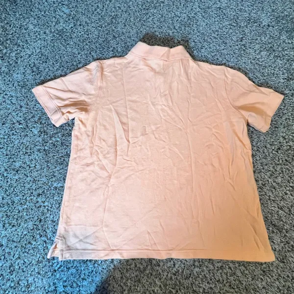 Croft & Barrow Womens Peach Orange‎ 100% Cotton Short Sleeve Polo Shirt Large - Image 5