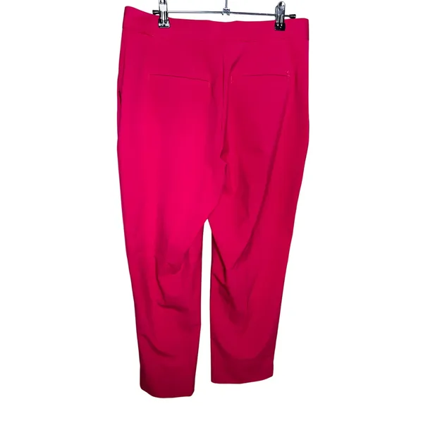 Zara‎ Hot Pink Trouser Size 10 Straight Crop Dress Pant - Image 6