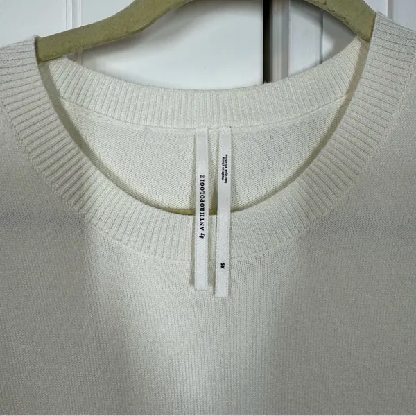 Anthropologie Long-Sleeve Pleated Twofer Sweater Maxi‎ Dress size xs - Image 3