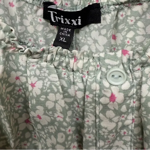 Trixxi Sage Floral Mini Dress - Image 6