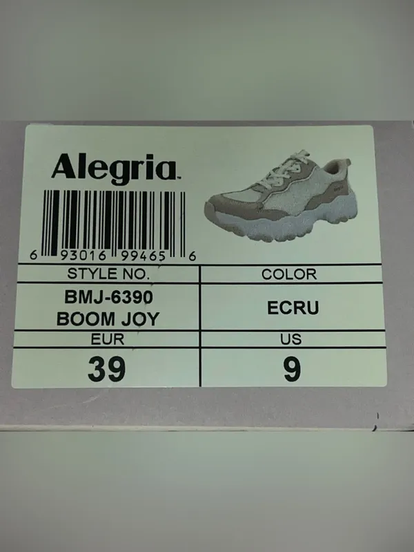 Alegria Boom Joy Ecru Cream and Beige Women's Sneakers Size 9 - Image 8