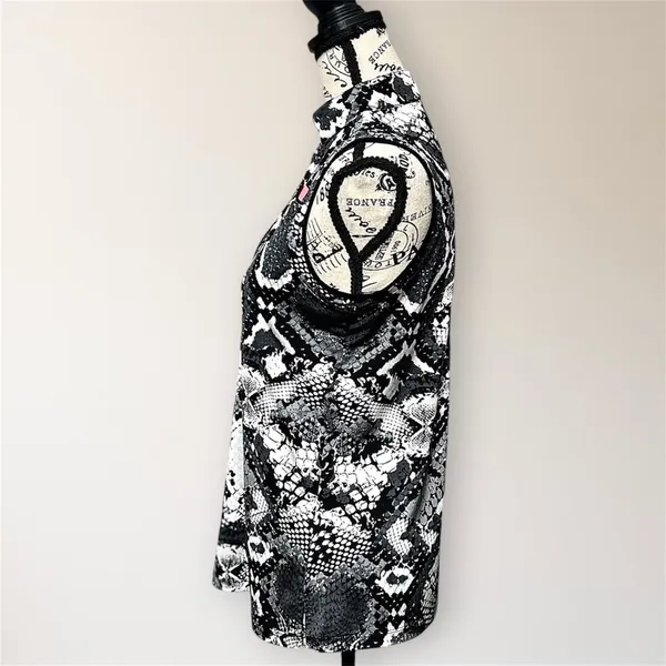 Jamie Sadock Golf Top Womens S Snake Print Sleeveless 1/4 Zip Stretch‎ Black - Image 9