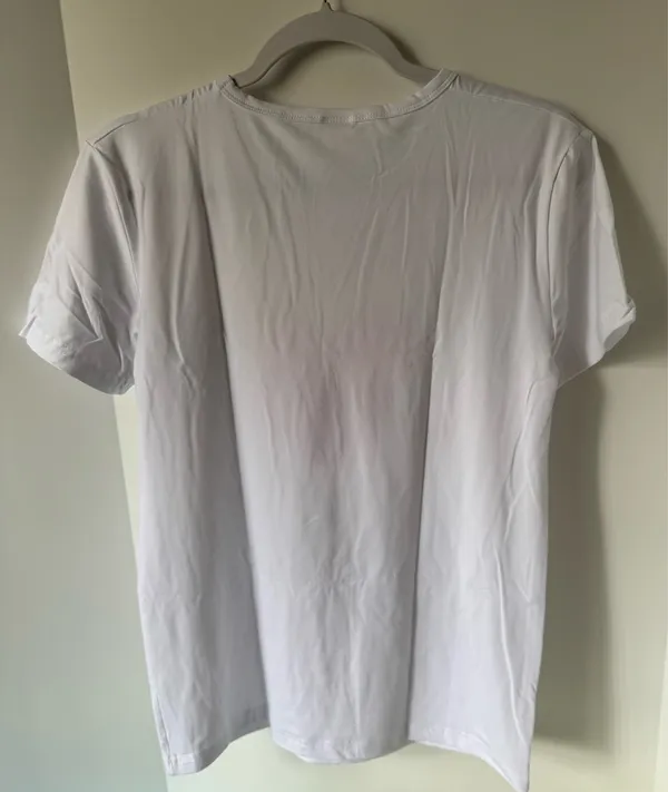 Heart Print Shirt, Medium White - Image 2