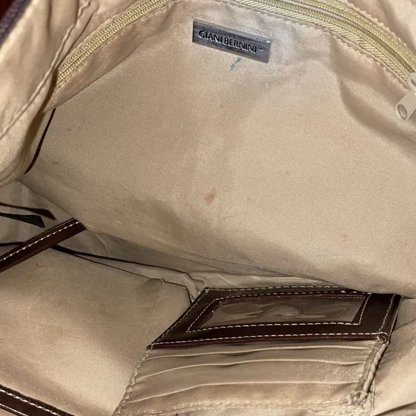 Giani Bernini Monogram Signature Shoulder Bag Y2K Retro Classy Tote - Image 4