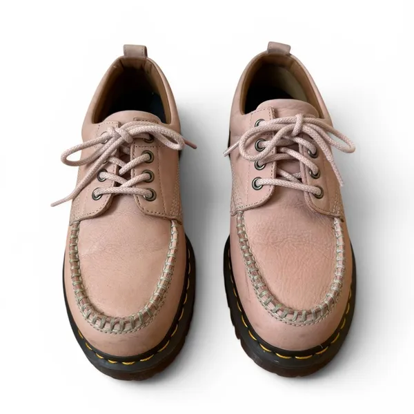Dr Martens Lowell Buttersoft Leather Moc Toe Shoes Powder Pink Coquette Sz 8 - Image 13