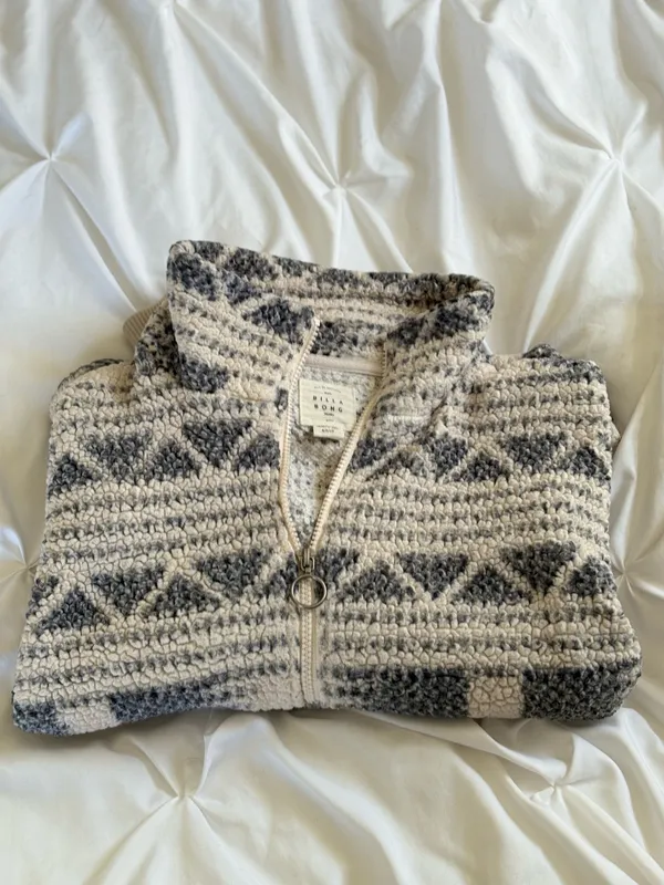 Billabong Sweater Women’s Aztec Pullover Surf Tribal Western Sherpa - Image 3