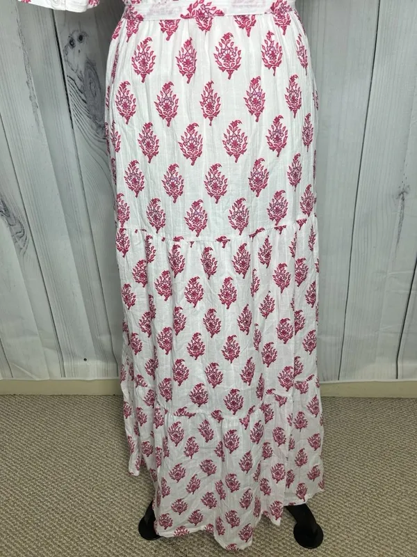 Roller Rabbit x Target Maxi Dress Pink Bouquet Print Short Sleeve Womens Sz S - Image 10