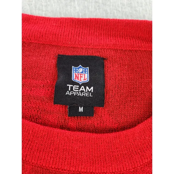 Womens Red‎ Atlanta Falcons Football Tunic Raglan Pullover Sweater Size MEDIUM - Image 4