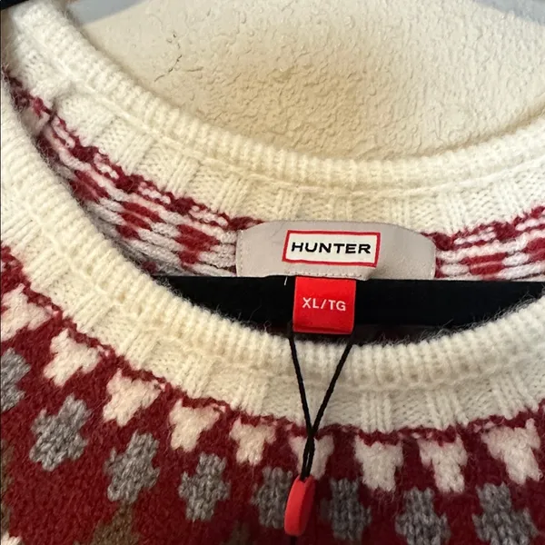 Hunter‎ Sweater Jacquard Crewneck Sweater Size XL NWT - Image 4