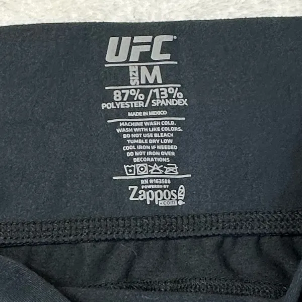 UFC Women's Black Bike Shorts with Red Logo and Side Pockets - Image 12