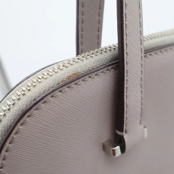 Kate Spade Satchel Womens Medium Larchmont Avenue Dome Gray Leather Crossbody - Image 6