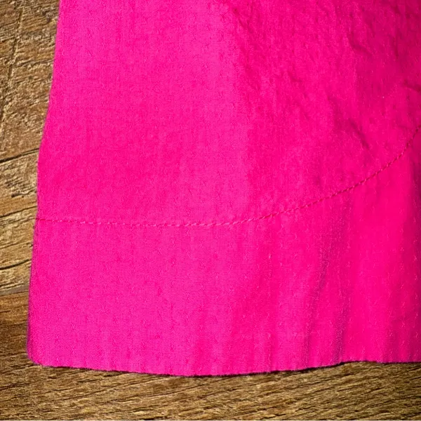 Anthropologie Maeve Ruffle Front Textured Fabric Fuchsia Lined Skirt - Image 12
