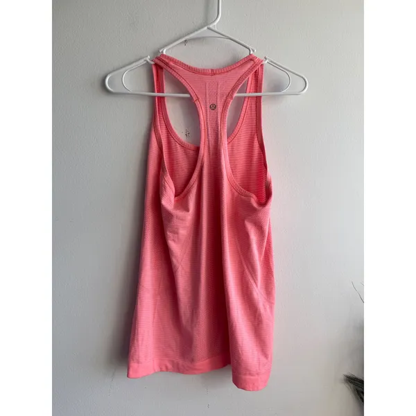 Lululemon Swiftly Tech Racerback Tank Top Pink Heathered Activewear Size 6 - Image 3