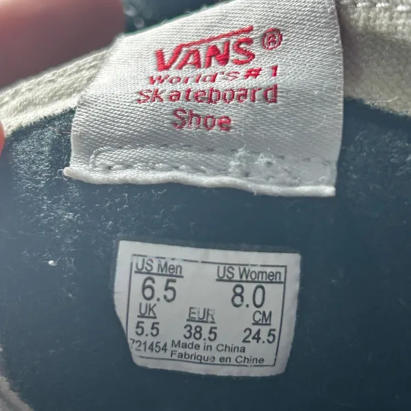 Vans Sk8-Hi Black Sneakers Women's High Top Skate Shoes Classic Style Size 8‎ - Image 9