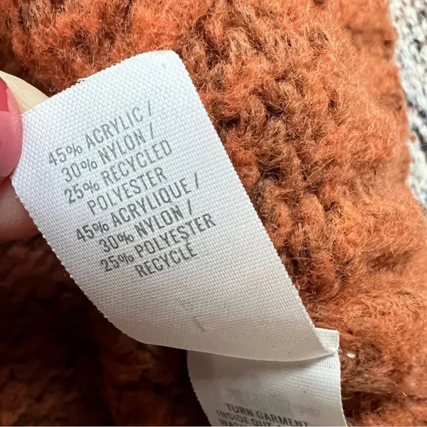 Aerie Fair Isle Knit Sweater Rust Orange Neutral Ivory Earth Cottagecore Large - Image 11
