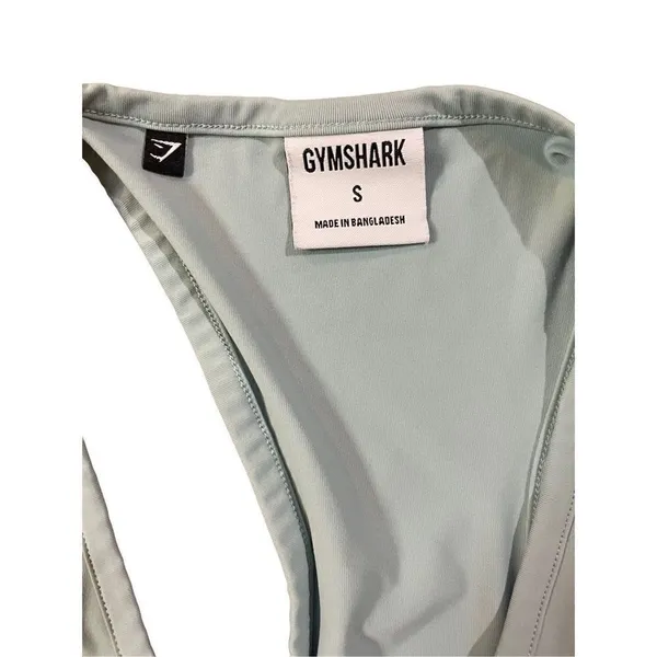 Gymshark mint‎ light green womens open back activewear tank size small - Image 2