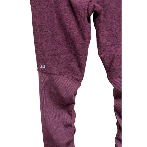 Alo‎ Yoga Goddess Rib Leggings Garnet Space Dye Maroon Women’s Size Small - Image 4