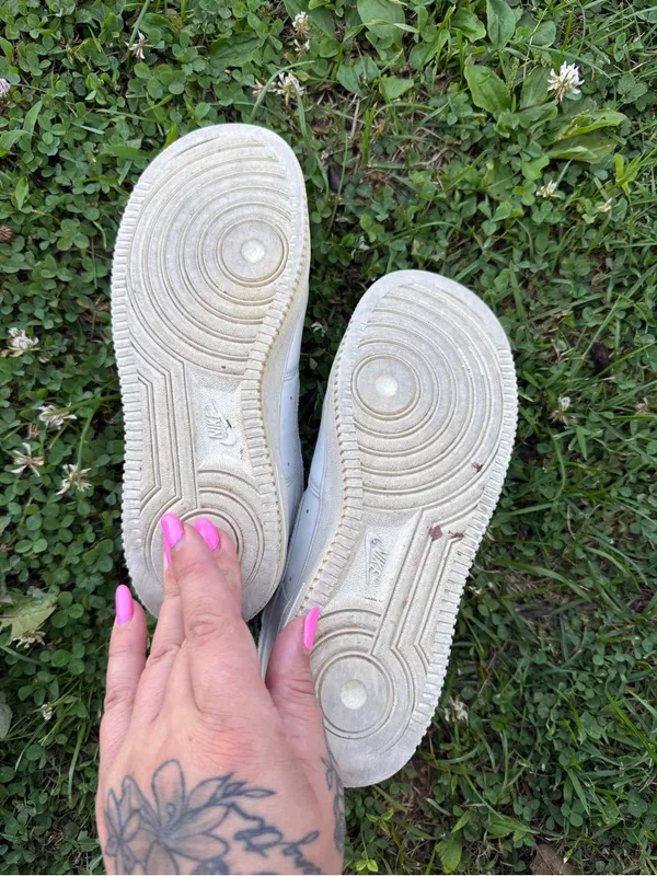 Nike Air Force 1 Low Triple White Leather Sneakers Women’s - Image 4