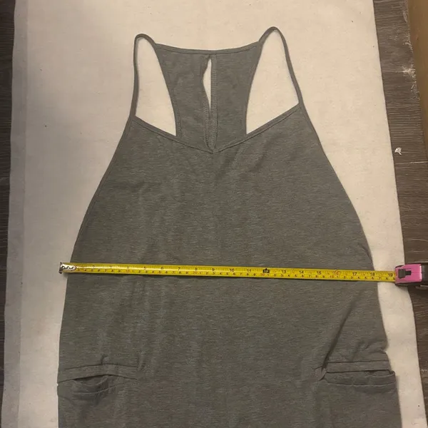 Grey Women's Relaxed Racerback Jumpsuit with Pockets XL Boho Cozy Loungewear Emo - Image 8