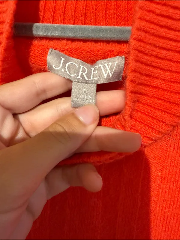 J.Crew Crew Red Orange Merino Wool Alpaca Turtleneck Sweater Size Small - Image 3