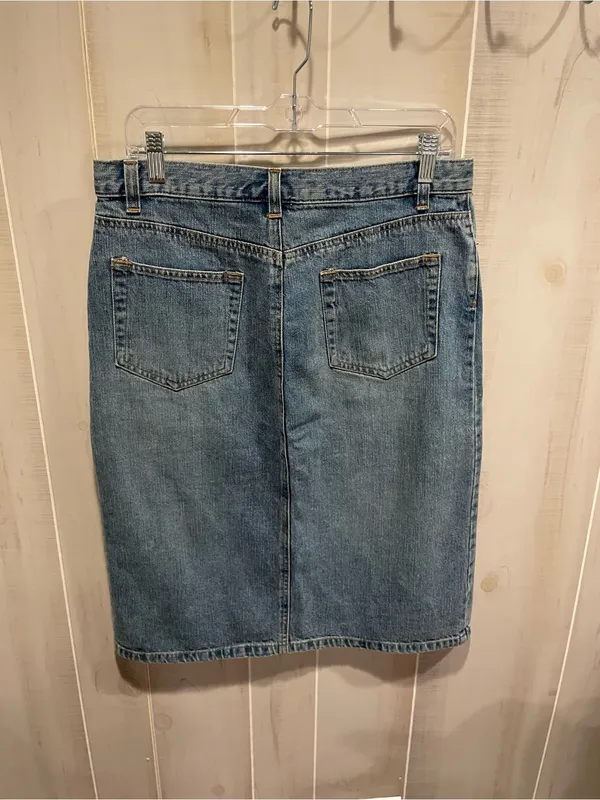 Cute classic Y2K denim front slit jean skirt cotton indie sleaze - Image 2