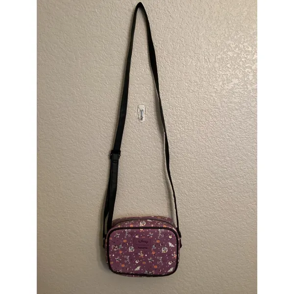 NWOT Loungefly Disney Mickey Mouse & Friends Purple Halloween AOP Crossbody Bag - Image 2