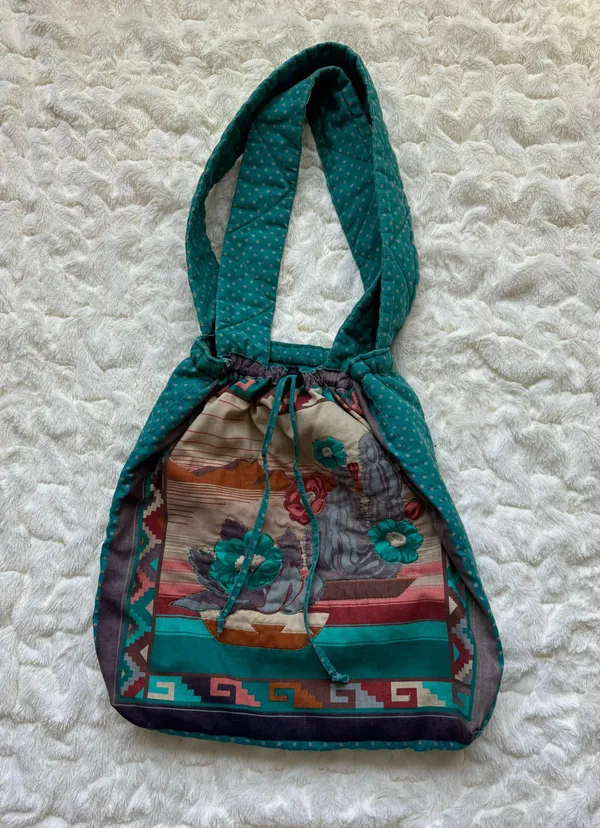 Vintage Cactus Print Shoulder Bag And Wallet Set - Image 11