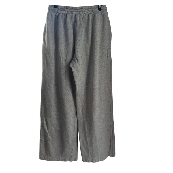 Old Navy SoComfy Wide‎ Leg Sweatpants Heather Gray Fleece High Rise Small - Image 5
