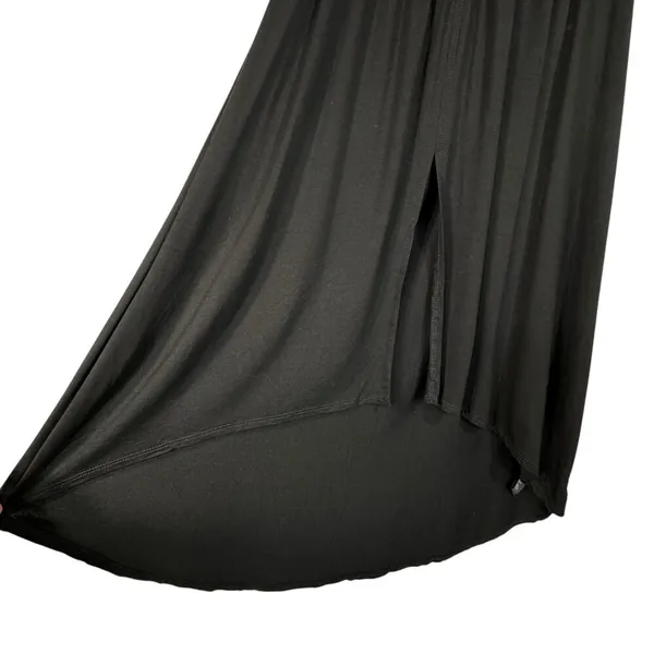 Free People Beach X-Small Hi-Low Maxi Skirt Smocked Waist Front Slit Stretch - Image 3