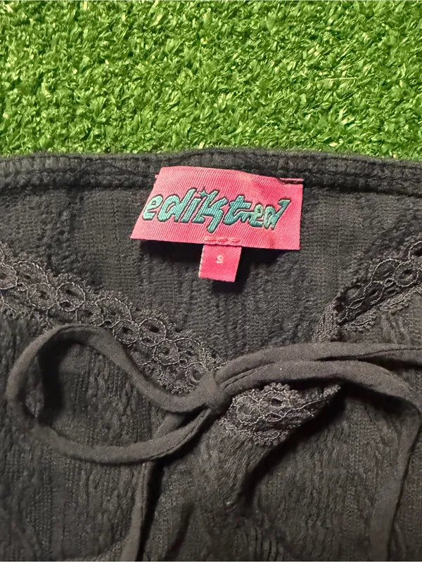 Betsey Johnson Black Lace-Trim Camisole Tank Top - Image 2