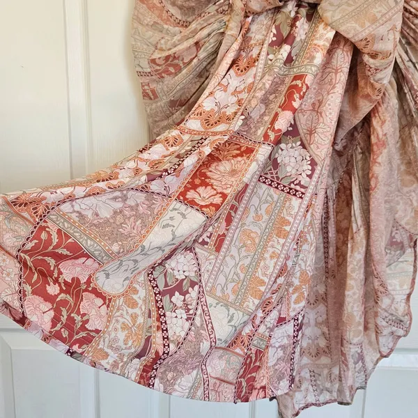 Zimmermann Kaleidoscope Tubular Midi Dress Red Swirl Floral Sz‎ US 2P NEW $1150 - Image 12